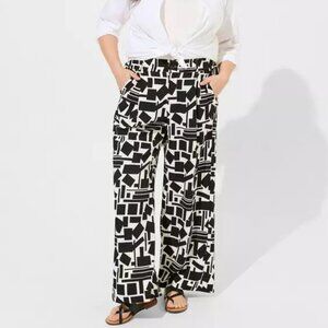 Torrid wide leg stretch crepe pants